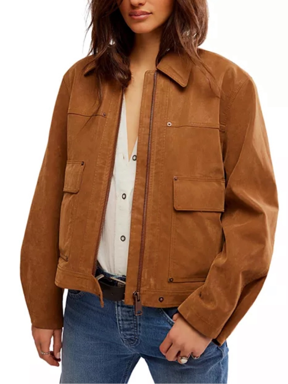 Free People Blair Vegan Suede Jacket